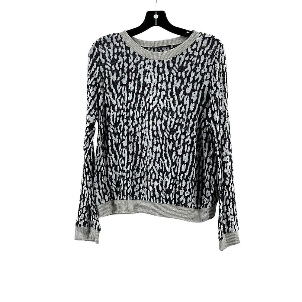 Honey Punch Women's Animal Print Knit Sweater Long Sleeve Size Large